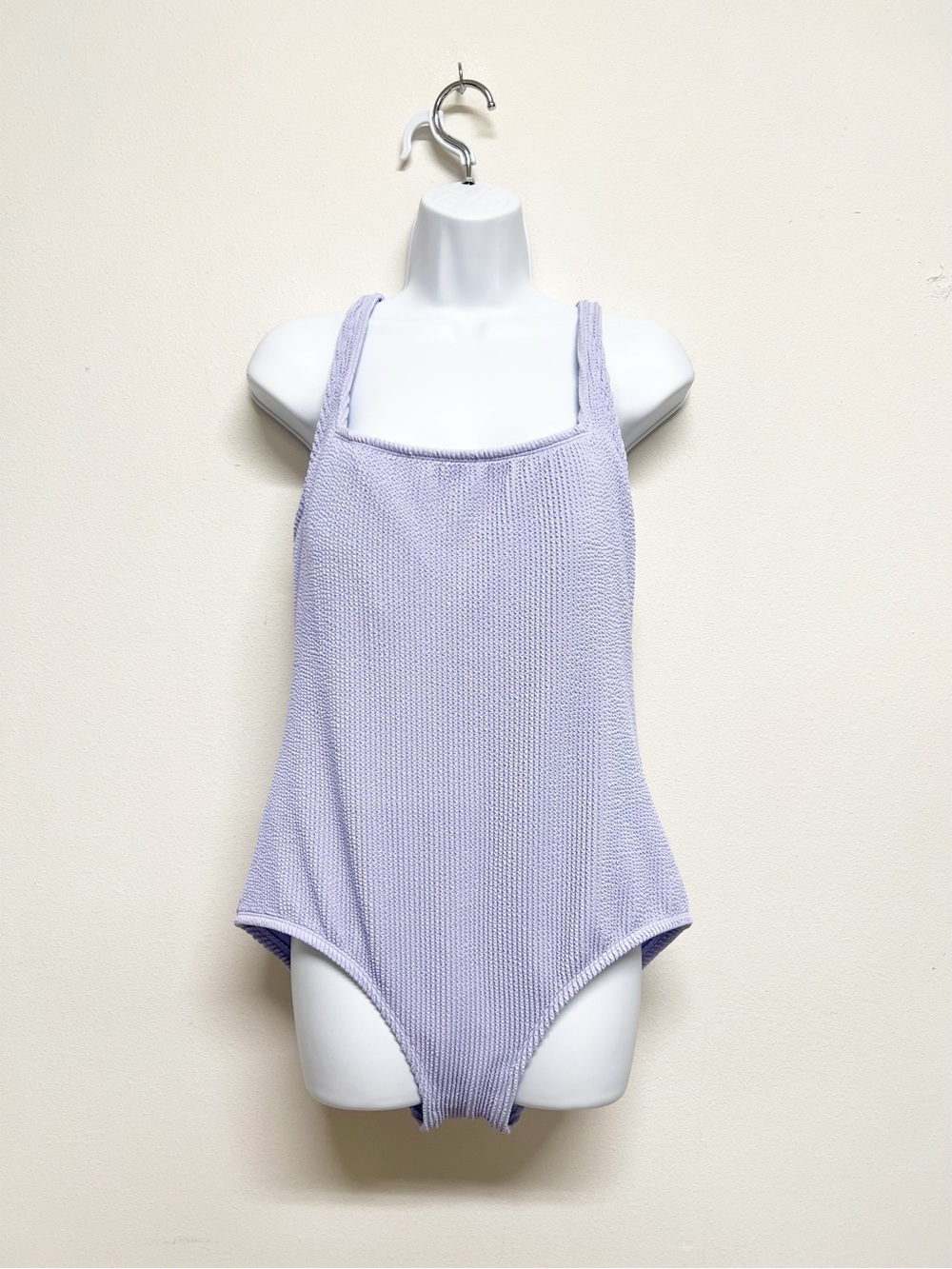 Kona Sol Womens Light Purple Full Coverage Pucker Textured One Piece Swimsuit